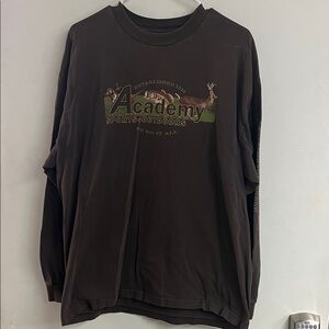Academy Sports + Outdoors Brown Long Sleeve Tee - Vintage